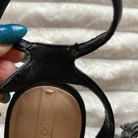 Aldo Black Strappy Heels - Picture 4 of 10